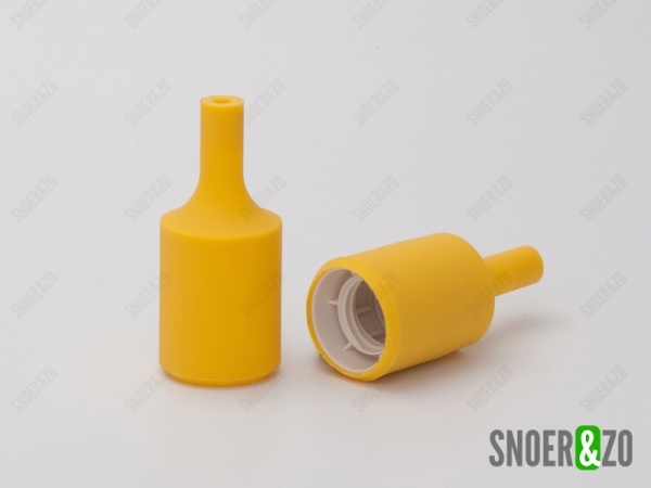Fittinghuls siliconen cilinder geel E27 Fittinghuls siliconen cilinder geel E27