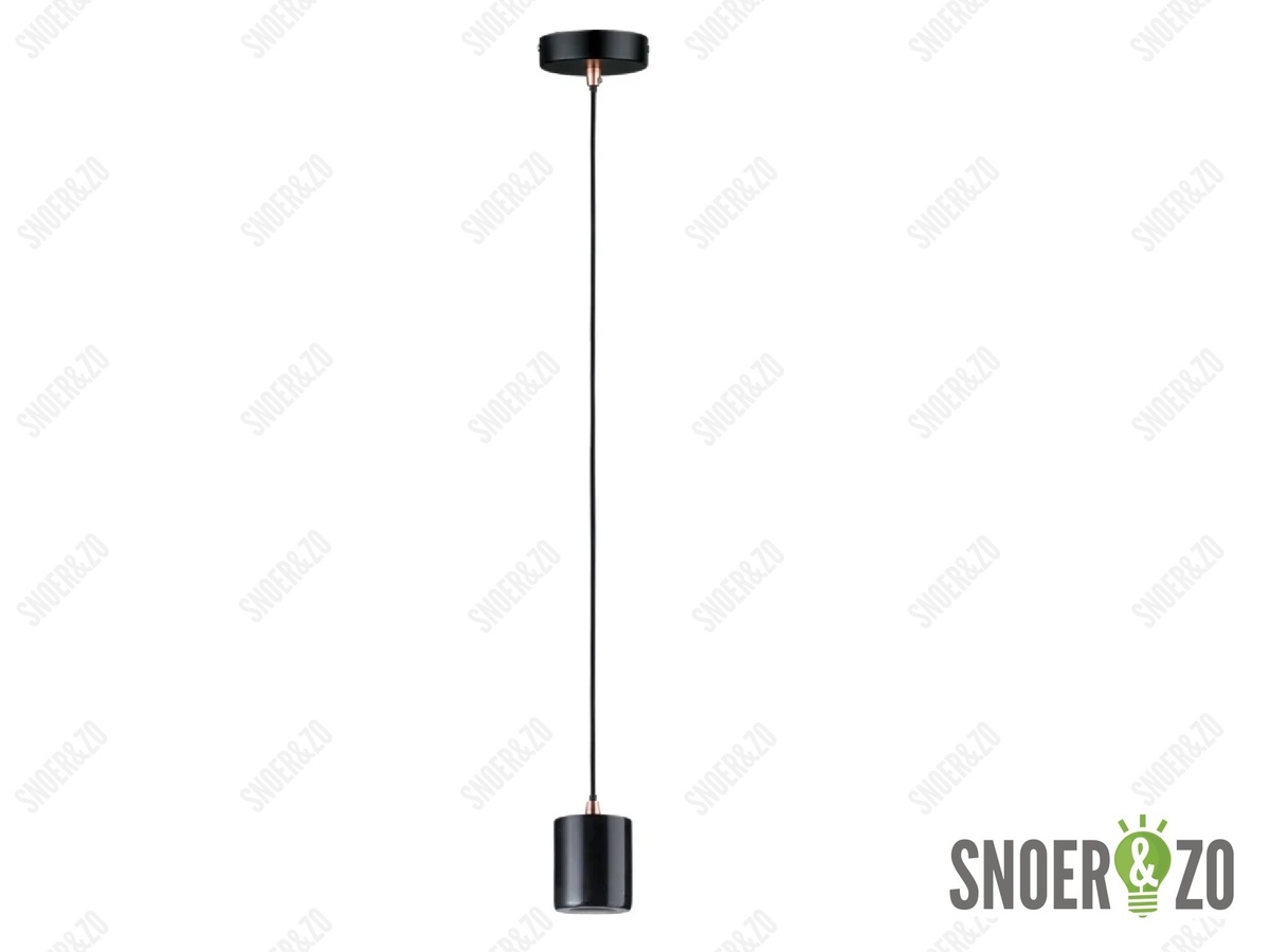 Paulmann hanglamp nordin E27 zwart marmer rood koper