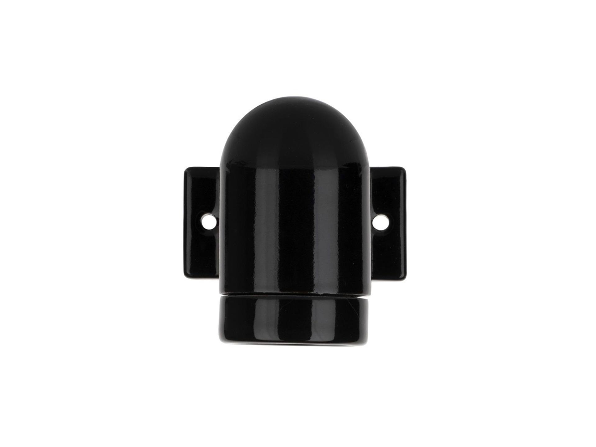 Wandlamp porselein haak E27 zwart Wandlamp porselein haak E27 zwart