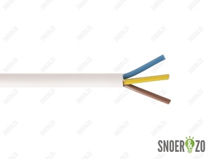 Snoer rond wit 3x1,00 mm²