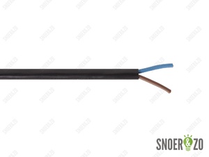 Snoer rond zwart 2x1,00 mm²