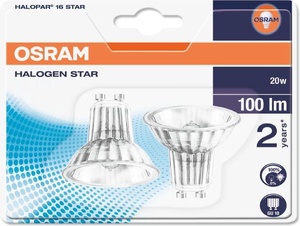 Osram 64831 Halopar 16 20W GU10 ( blister 2 stuks )