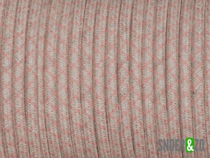 Roze geruit linnen strijkijzersnoer