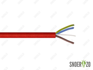 Pendelsnoer met staaldraad rood stof 3x0,75 mm²