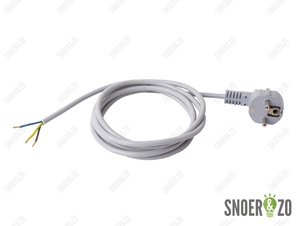 Aansluitsnoer grijs 3 meter met randaarde Aansluitsnoer grijs 3 meter met randaarde