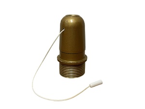 Fitting E27 bakeliet goud verhoogd met trekschakelaar Fitting E27 bakeliet goud verhoogd met trekschakelaar