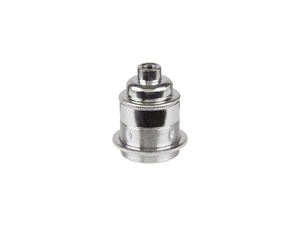 Metalen fitting E27 industrial chroom doorlopende mantel met fittingring Metalen fitting E27 industrial chroom doorlopende mantel met fittingring