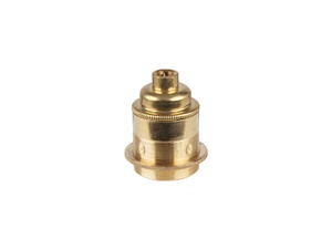 Metalen fitting E27 industrial messing doorlopende mantel met fittingring Metalen fitting E27 industrial messing doorlopende mantel met fittingring