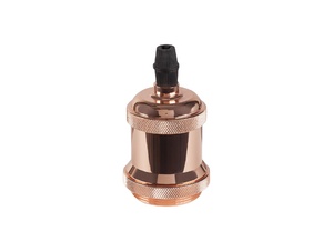 Metalen fitting E27 retro rood koper glans Metalen fitting E27 retro rood koper glans