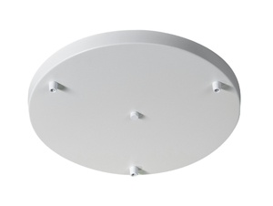 Plafondkap metaal plat wit met 3 gaten en beugel - XL - 35cm Plafondkap metaal plat wit met 3 gaten en beugel - XL - 35cm