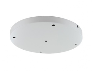 Plafondkap metaal plat wit met 5 gaten en beugel - XL - 30cm Plafondkap metaal plat wit met 5 gaten en beugel - XL - 30cm