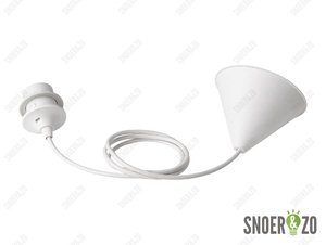 Snoerpendel E27 - 80cm - kleur wit